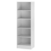 Biblioteca Estante Livreiro Viero Mirage Branco 5 Nichos Multiuso Organizador Sala Escritório Moderno Compacto