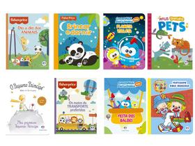 Biblioteca Infantil - Kit com 8 livros almofadados pequenos para crianças - Personagens Diversos