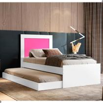 Bibox Lunis Solteiro Branca e Rosa