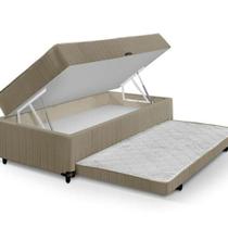 Bibox Solteiro Com Espuma 5cm, Baú E Auxiliar