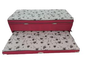 Bibox Solteiro com Espuma 5cm, Baú e Auxiliar