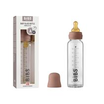 Bibs para mamadeira de vidro para bebês, bico de borracha natural anticólica de 225 ml