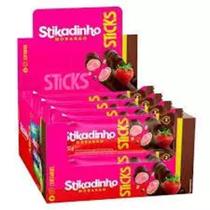 Bibs sticks chocolate stikadinho morango 16x32g Bibs sticks chocolate stikadinho morango 16x32g