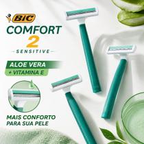 Bic Comfort 2 Sensitive Aloe Vera Menos Irritação 8/16/24 Unidades