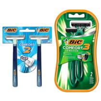 Bic Kit Barbeador Comfort 3 Advance Sensitive + Comfort 2 Pele Normal
