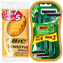 Bic Kit Barbeador Comfort 3 Advance Sensitive Pague 3 Leve 4 + Sensitive Shaver Pague 5 Leve 7