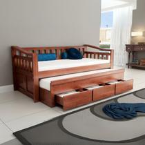 Bicama 3 Gavetas Safira Cor Avelã + 2 Colchões Ortobom D28 Bicama 3 Gavetas Safira Cor Avelã + 2 Colchões Ortobom D28