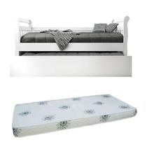 Bicama Babá Júlia Branco Brilho com 2 Colchões Carolina Bicama Babá Júlia Branco Brilho com 2 Colchões Carolina