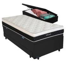 Bicama Baú + Colchão Dallas Molas V-Store 96x203x64 Bicama Baú + Colchão Dallas Molas V-Store 96x203x64