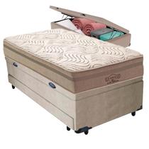 Bicama Baú + Colchão Los Angeles Molas V-tech Solteirão
