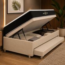 Bicama Baú + Colchão Orthopedic D33 V-Store 88x188x74 Bicama Baú + Colchão Orthopedic D33 V-Store 88x188x74
