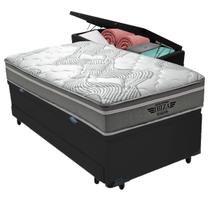 Bicama Baú Preto + Colchão Ibiza Molas V-Tech Solteiro Bicama Baú Preto + Colchão Ibiza Molas V-Tech Solteiro