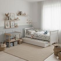 Bicama Bella Acompanha 2 Colchões D33 Auxiliar Babá Branco