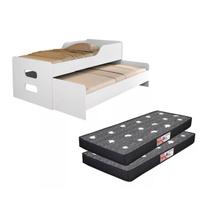 Bicama Bibox Duas Camas Com 2 Colchões Solteiro D20 100% MDF Cores Variadas