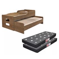 Bicama Bibox Duas Camas Com 2 Colchões Solteiro D20 100% MDF Cores Variadas