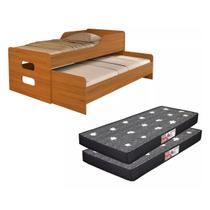 Bicama Bibox Duas Camas Com 2 Colchões Solteiro D20 100% MDF Cores Variadas