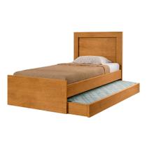 Bicama Bibox Luara Solteiro com Cama Auxiliar para Quarto Moderno e Funcional - Nature