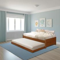 Bicama Bibox Solteiro Infantil Madeira Maciça Gabrieli Castanho