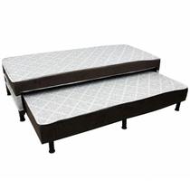 Bicama Box Absolut Ortobello Solteiro Ortopédica 88x188x67cm Cor Marrom