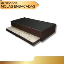 Bicama Box Base Solteiro Com Cama Auxiliar De Molas Ensacadas 2x1 88