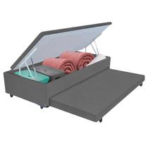 Bicama Box Baú Solteirão Baú Cinza V-Tech