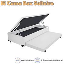 Bicama Box Baú Solteiro 3em1 com Cama Auxiliar em Cori Premium com 88cm de Largura - Serrana Camas&Colchões