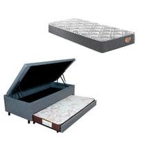 Bicama Box Baú Solteiro 88x188cm em material sintético com Colchão Adapto Molas Ensacadas Ecoflex B&G Bicama Box Baú Solteiro 88x188cm em material sintético com Colchão Adapto Molas Ensacadas Ecoflex B&G