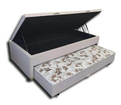 Bicama Box Baú Solteiro Com Cama Auxiliar D33 3x188 Cor Bege