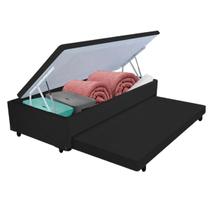 Bicama Box com Baú Solteirão Preto 96x203x44 V-Store