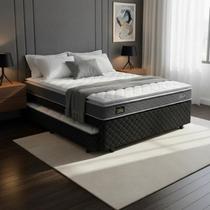 Bicama Box com Colchão de Espuma D45 Pillow Top Fort Comfort + Auxiliar de Espuma D28 Positanno Casal 138cm Bicama Box com Colchão de Espuma D45 Pillow Top Fort Comfort + Auxiliar de Espuma D28 Positanno Casal 138cm
