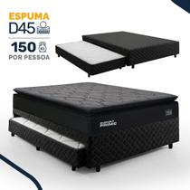 Bicama Box com Colchão de Espuma D45 Pillow Top Suport Prime + Auxiliar de Espuma D28 Positanno Casal 138cm Bicama Box com Colchão de Espuma D45 Pillow Top Suport Prime + Auxiliar de Espuma D28 Positanno Casal 138cm