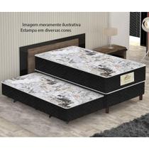 Bicama Box Conjugado Solteiro Gazin Capri 88x188 com Cama Auxiliar Molas Bonnel Bicama Box Conjugado Solteiro Gazin Capri 88x188 com Cama Auxiliar Molas Bonnel