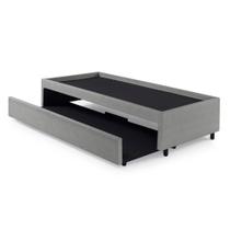 Bicama Box para Dois Colchões Solteirão 96x203 Cinza