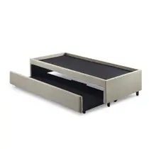 Bicama Box para Dois Colchões Solteirão 96x203 Linho Bege