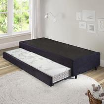 Bicama Box Solteiro 88x188 com Colchão Auxiliar Ecoflex