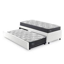Bicama Box Solteiro 88x188 material sintético com Dois Colchões Adapto Molas Ensacadas Ecoflex B&G Bicama Box Solteiro 88x188 material sintético com Dois Colchões Adapto Molas Ensacadas Ecoflex B&G