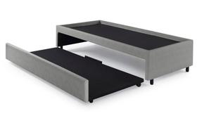 Bicama Box Solteiro 88x188 Para Dois Colchões Cinza