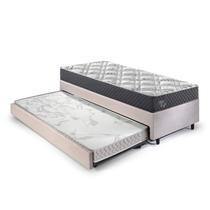Bicama Box Solteiro com Colchão Adapto Ecoflex Molas Ensacadas Suede 88x188cm B&G