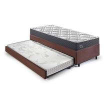 Bicama Box Solteiro com Colchão Adapto Ecoflex Molas Ensacadas Suede 88x188cm B&G Bicama Box Solteiro com Colchão Adapto Ecoflex Molas Ensacadas Suede 88x188cm B&G