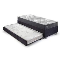 Bicama Box Solteiro com Colchão Adapto Ecoflex Molas Ensacadas Suede 88x188cm B&G