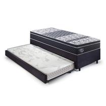 Bicama Box Solteiro King com Colchão Gran Sleep Ecoflex Molas Verticoil Suede 96x203cm