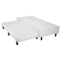 Bicama Box Solteiro Mega Branco com Auxiliar em Espuma - 078x188 Bicama Box Solteiro Mega Branco com Auxiliar em Espuma - 078x188