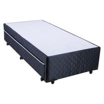 Bicama Box Solteiro Viúva Mega Black com Auxiliar em Molas - 120x203