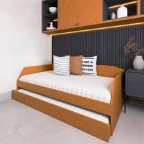 Bicama Cama Auxiliar Multifuncional Resistente Duo Luxo em Mdf Resistente Nobre Nature