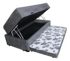 Bicama Cama Base Box Baú C Auxiliar Solteiro 3Em1