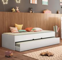 Bicama Cama com Auxiliar Solteiro Branca Chiara - Phoenix Baby Bicama Cama com Auxiliar Solteiro Branca Chiara - Phoenix Baby