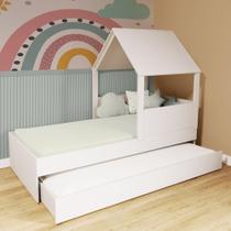 Bicama Casinha com Telhado Branco Megamobilia Bicama Casinha com Telhado Branco Megamobilia
