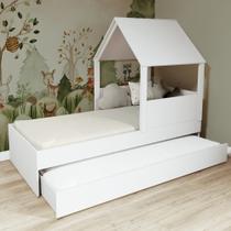 Bicama Casinha com Telhado Mdf Branco Mobilistore