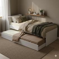 Bicama com baú cama funcional Ditália BB-28