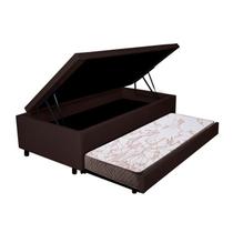 Bicama com Baú Solteiro Reforçado em material sintético 88x188cm